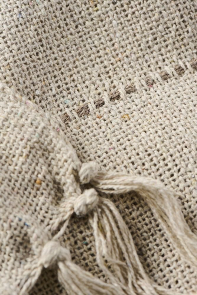 Ib Laursen Bett�berwurf 180x220 cm, Creme/Braun