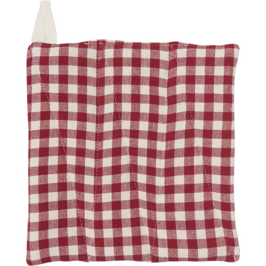 Ib Laursen Grydelap 20x21,5 cm, R�d/Natur