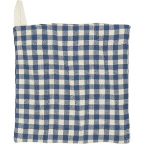 Ib Laursen Grydelap 20x21,5 cm, M�rkebl�/Natur