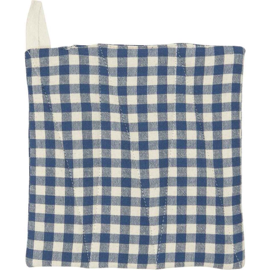 Ib Laursen Grydelap 20x21,5 cm, M�rkebl�/Natur