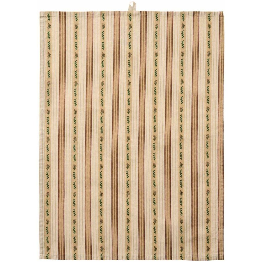 Ib Laursen Isolde Geschirrtuch 50x70 cm, Natur/Braun/Grn