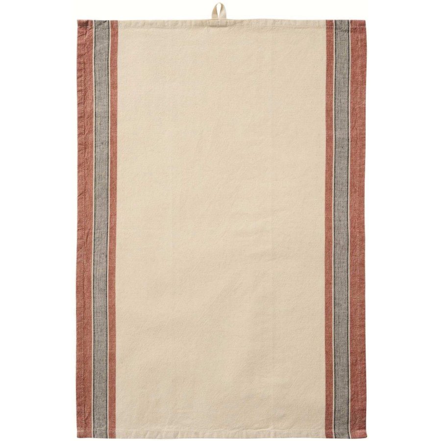 Ib Laursen Walter Geschirrtuch 50x70 cm, Natur/Rost/Grau