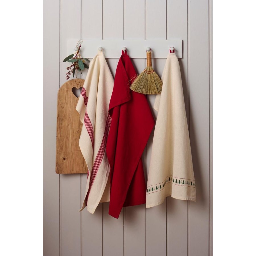 Ib Laursen Chloe Viskestykke 50x70 cm, Beige/R�d