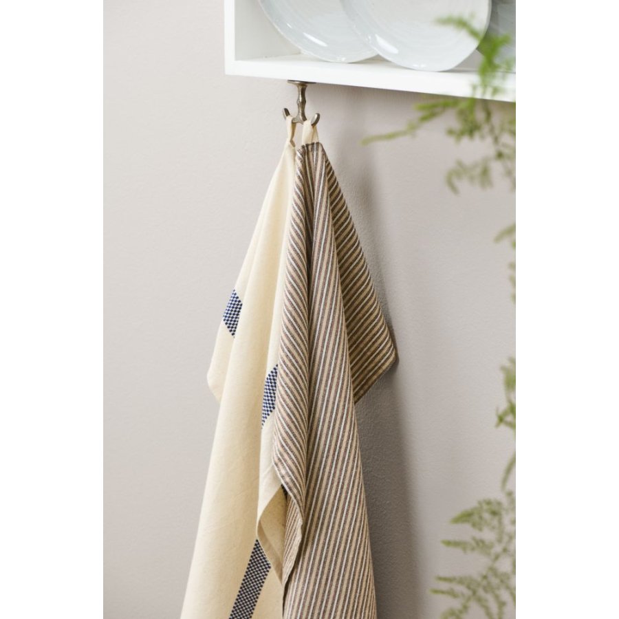 Ib Laursen Viskestykke 50x70 cm, Natur/M�rkebl�