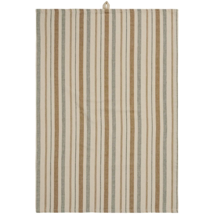 Ib Laursen Viskestykke 50x70 cm, Mustard/Gr�n