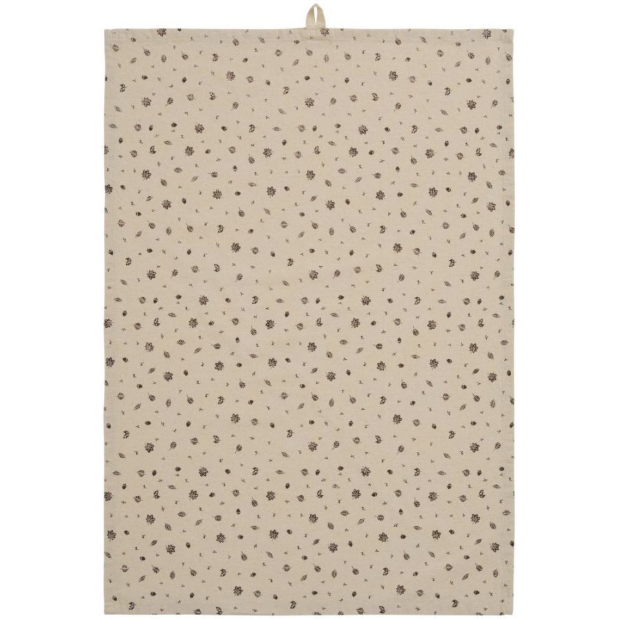 Ib Laursen Viskestykke 50x70 cm, Brun/Efter�rsblade