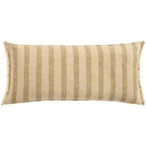 Ib Laursen Kussenhoes 35x80 cm, Natuur/Stofgroen