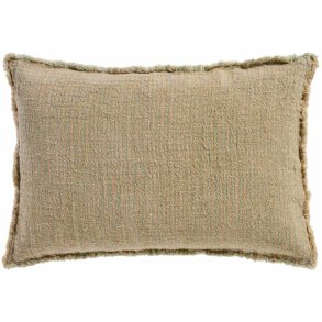 Ib Laursen Kussenhoes 40x60 cm, Natuur/Stofgroen