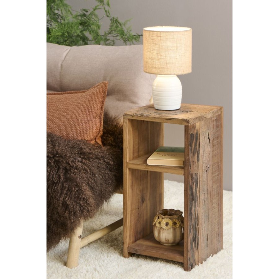 Ib Laursen Aura Tischlampe H32 cm, Jute/Wei�