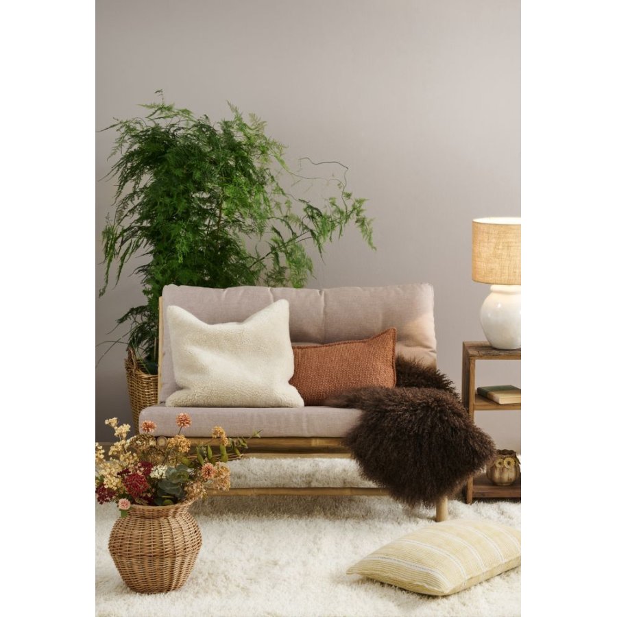 Ib Laursen Aura Tischlampe H49,5 cm, Jute/Wei&szlig;