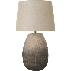 Ib Laursen Aura Tischlampe H57,5 cm, Leinen/Braun