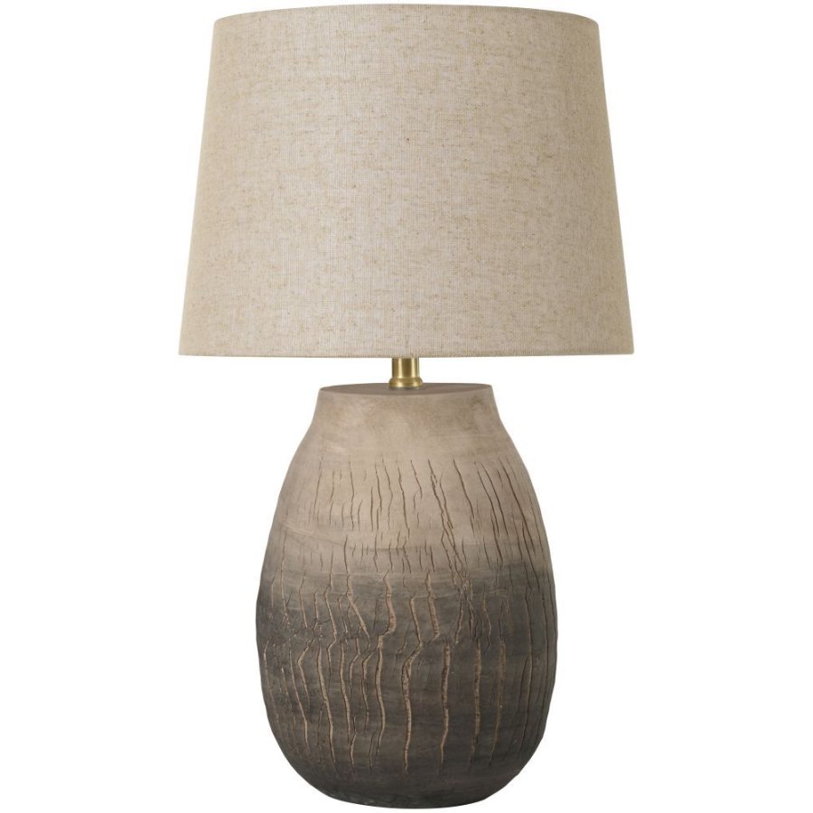 Ib Laursen Aura Tischlampe H57,5 cm, Leinen/Braun