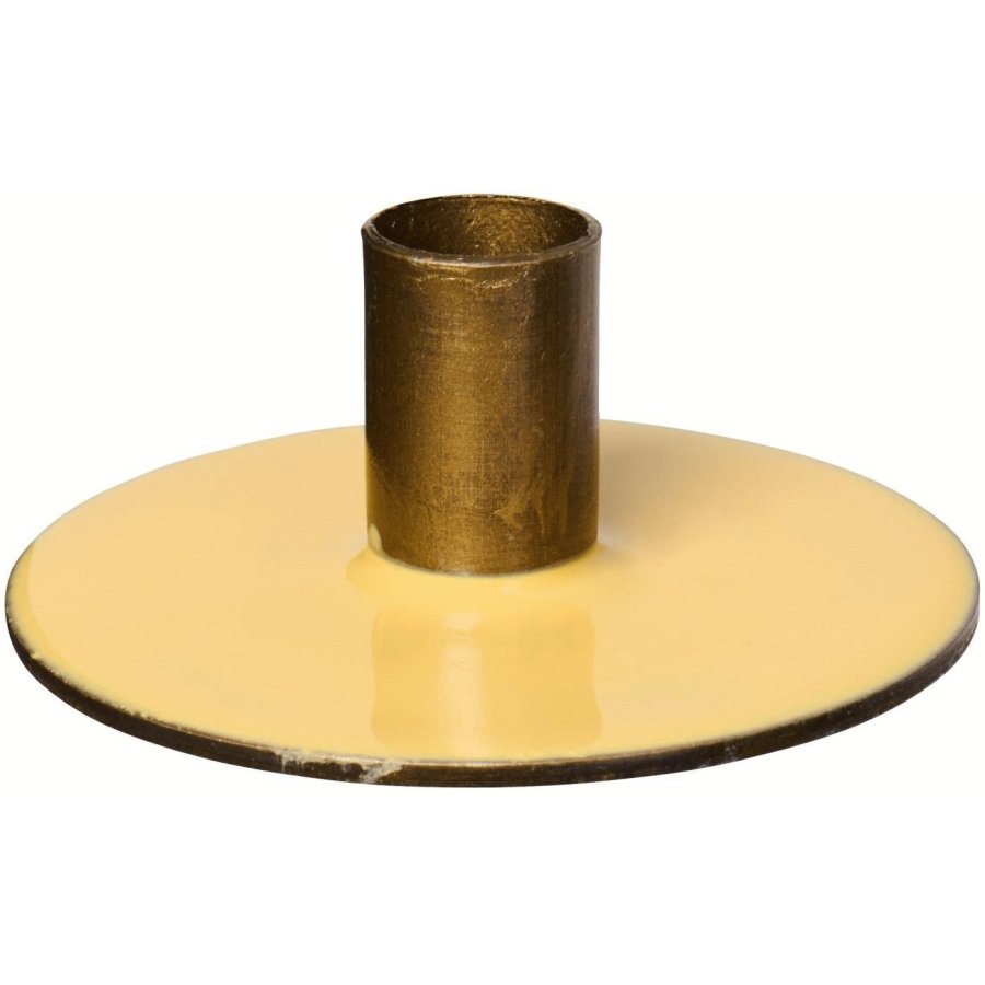 Ib Laursen Kerzenhalter H2,5 cm, Bronze/Gelb