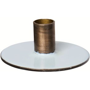 Ib Laursen Kerzenhalter H2,5 cm, Bronze/Blau