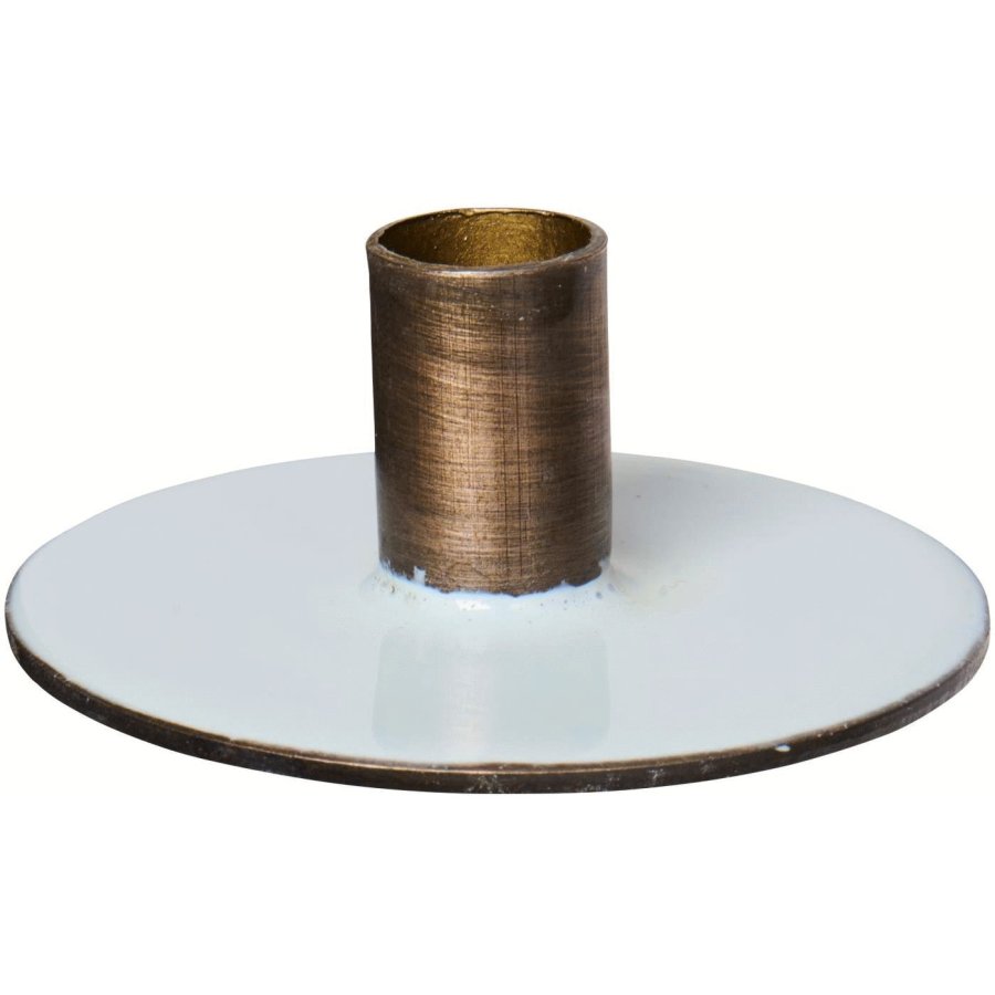 Ib Laursen Kerzenhalter H2,5 cm, Bronze/Blau