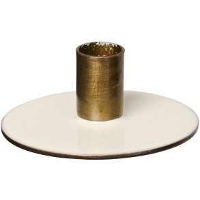 Ib Laursen Kerzenhalter H2,5 cm, Bronze/Butter Cream