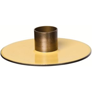 Ib Laursen Kerzenhalter H2,5 cm, Bronze/Gelb