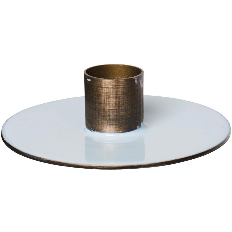 Ib Laursen Kerzenhalter H2,5 cm, Bronze/Blau