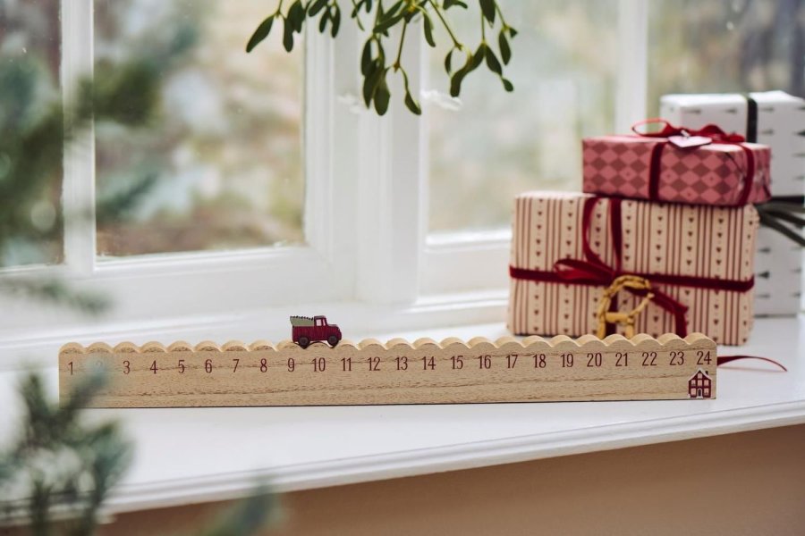 Ib Laursen Adventskalender 50 cm, Lkw Mit Weihnachtsbaum