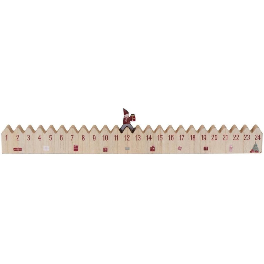 Ib Laursen Adventskalender 50 cm, Weihnachtsmann Mit Weihnachtsgeschenk