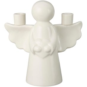 Ib Laursen Kandelaar Engel H17 cm, Wit
