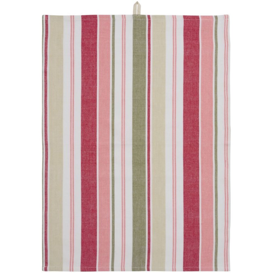 Ib Laursen Viskestykke 3 stk. 50x70 cm, R�d/Lyser�d/Gr�n/Hvid