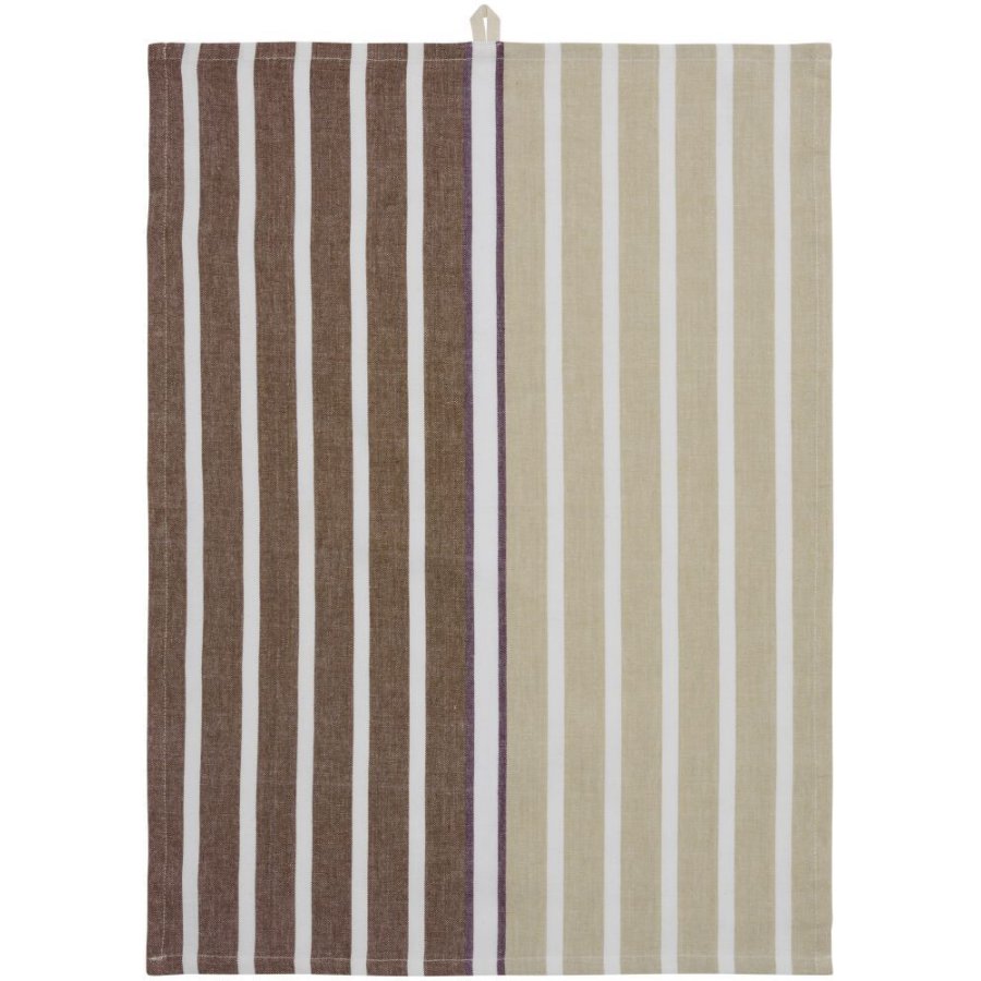 Ib Laursen Viskestykke 3 stk. 50x70 cm, Brun/Sand/Hvid/Lilla