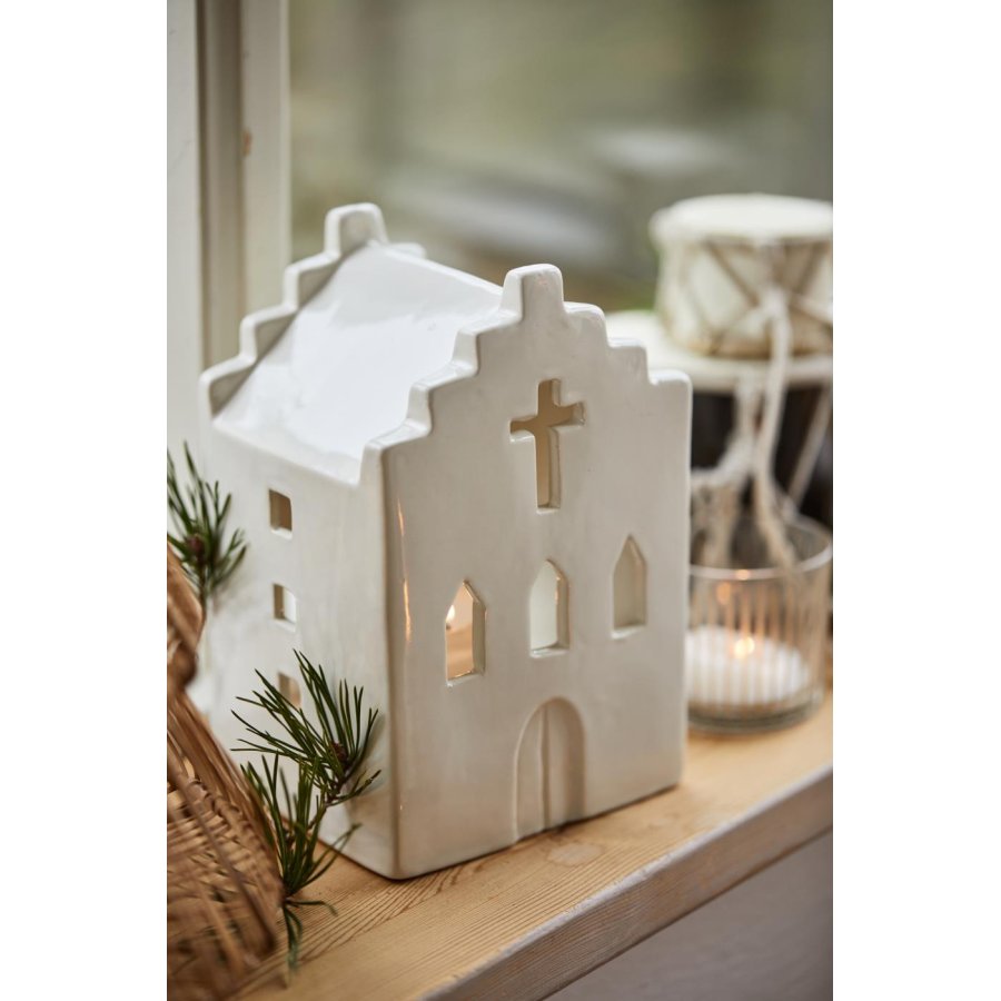 Ib Laursen Stillenat Lyshus-Kirche H19,2 cm, Creme