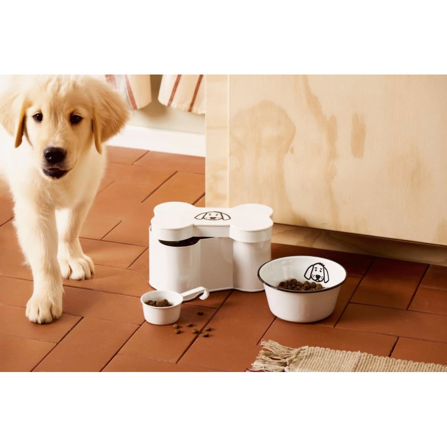 Ib Laursen Dose mit Messbecher 15x24 cm, Wei