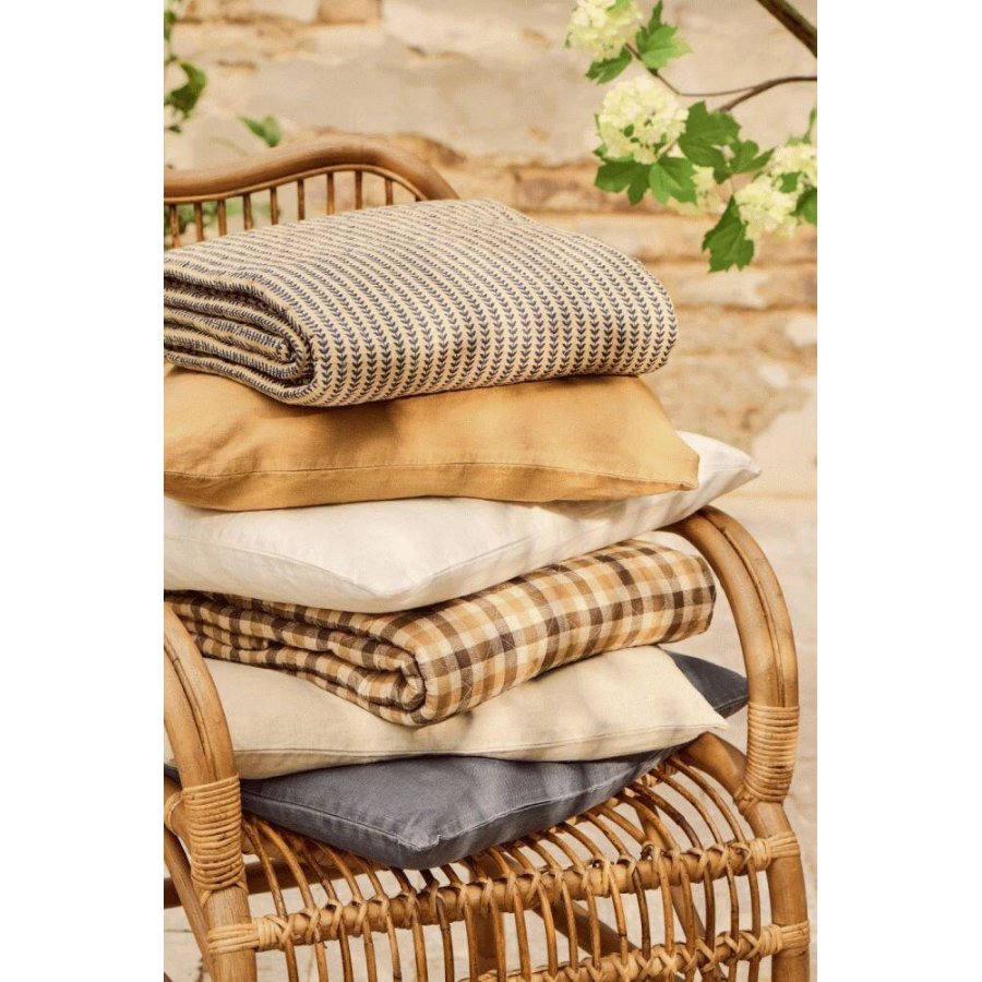 Ib Laursen Steppdecke 130x180 cm, Braun/Blau