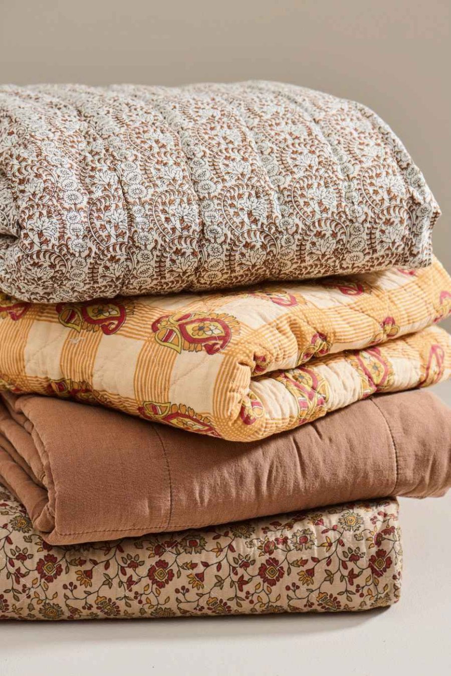 Ib Laursen Steppdecke 130x180 cm, Braun