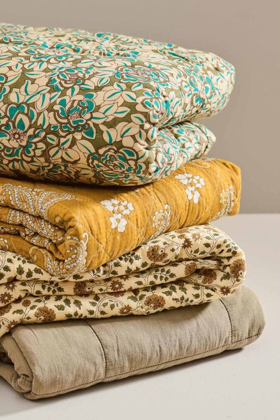 Ib Laursen Steppdecke 130x180 cm, Mustard