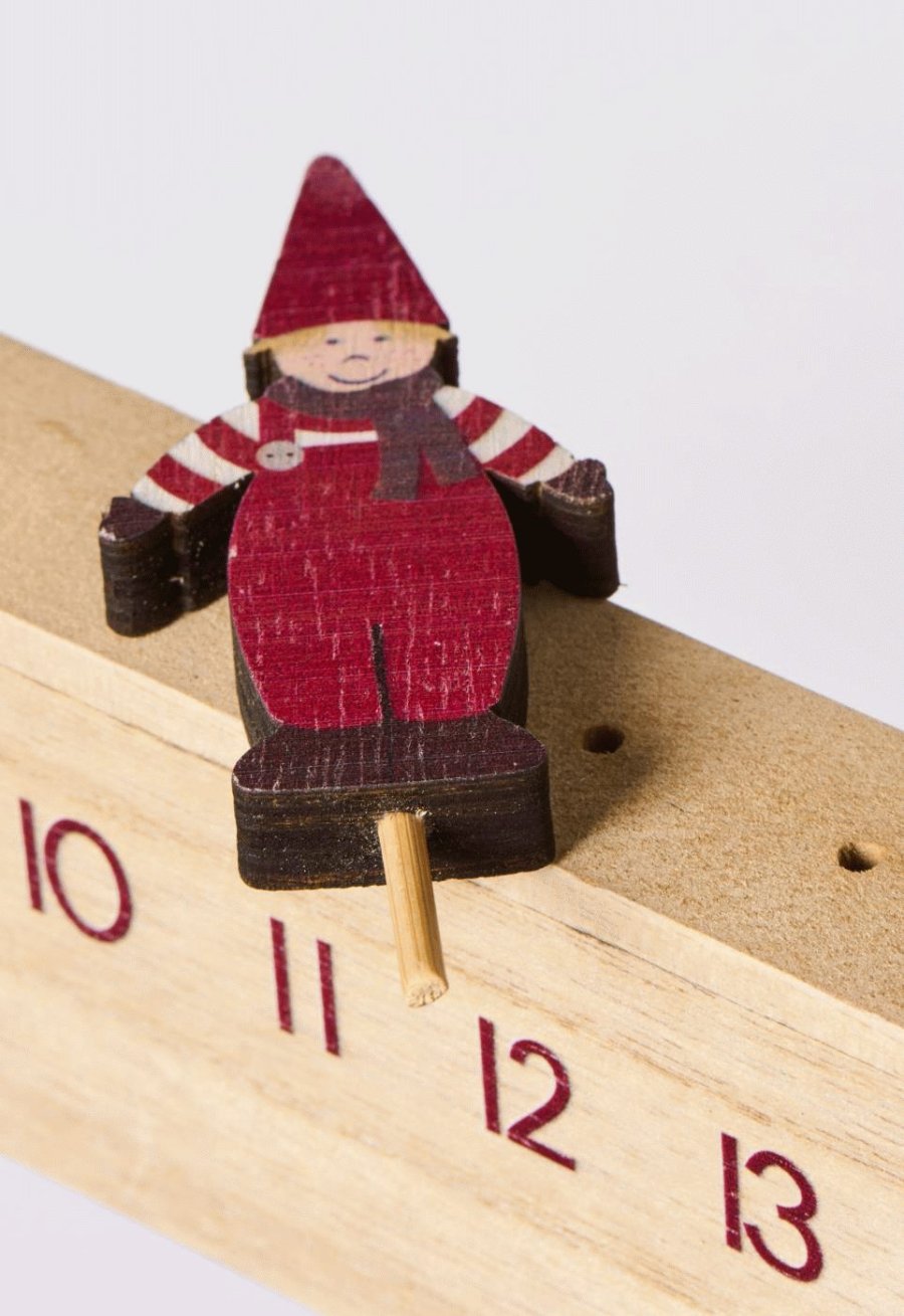 Ib Laursen Adventskalender 50cm, Gehender Weihnachtsmann