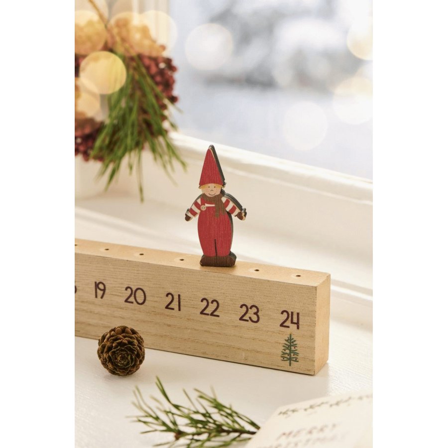 Ib Laursen Adventskalender 50cm, Gehender Weihnachtsmann