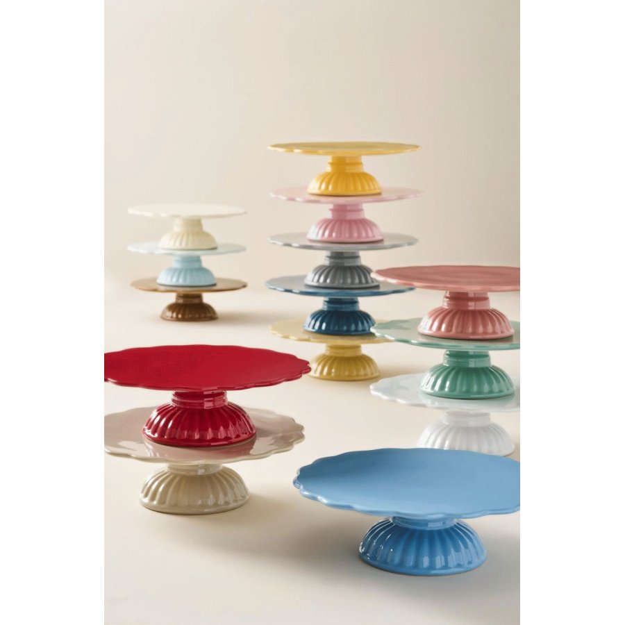 Ib Laursen Mynte Fad p� Fod �29 cm, Blue Bell