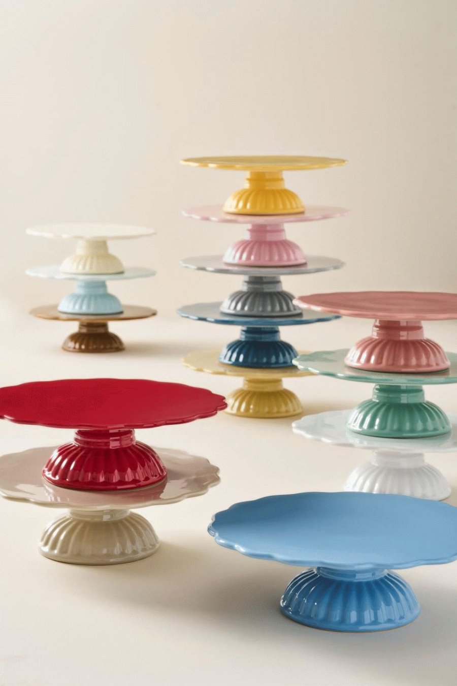 Ib Laursen Mynte Fad p� Fod �29 cm, Blue Bell