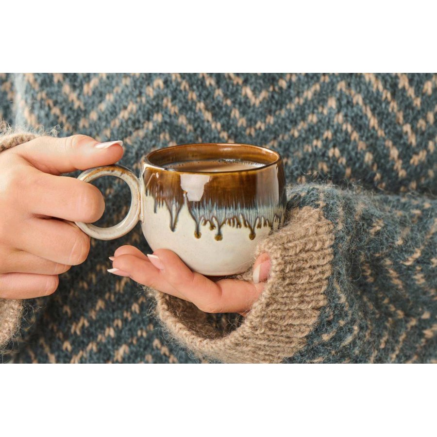 Ib Laursen Vallvik Becher 12 cl, Erdfarben/Blau