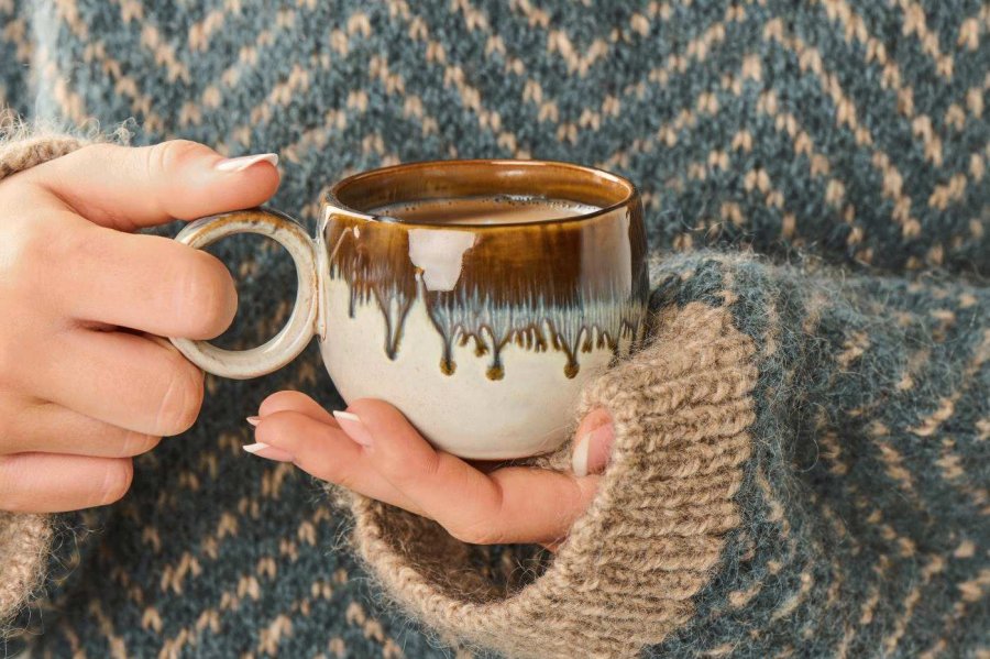 Ib Laursen Vallvik Becher 12 cl, Erdfarben/Blau