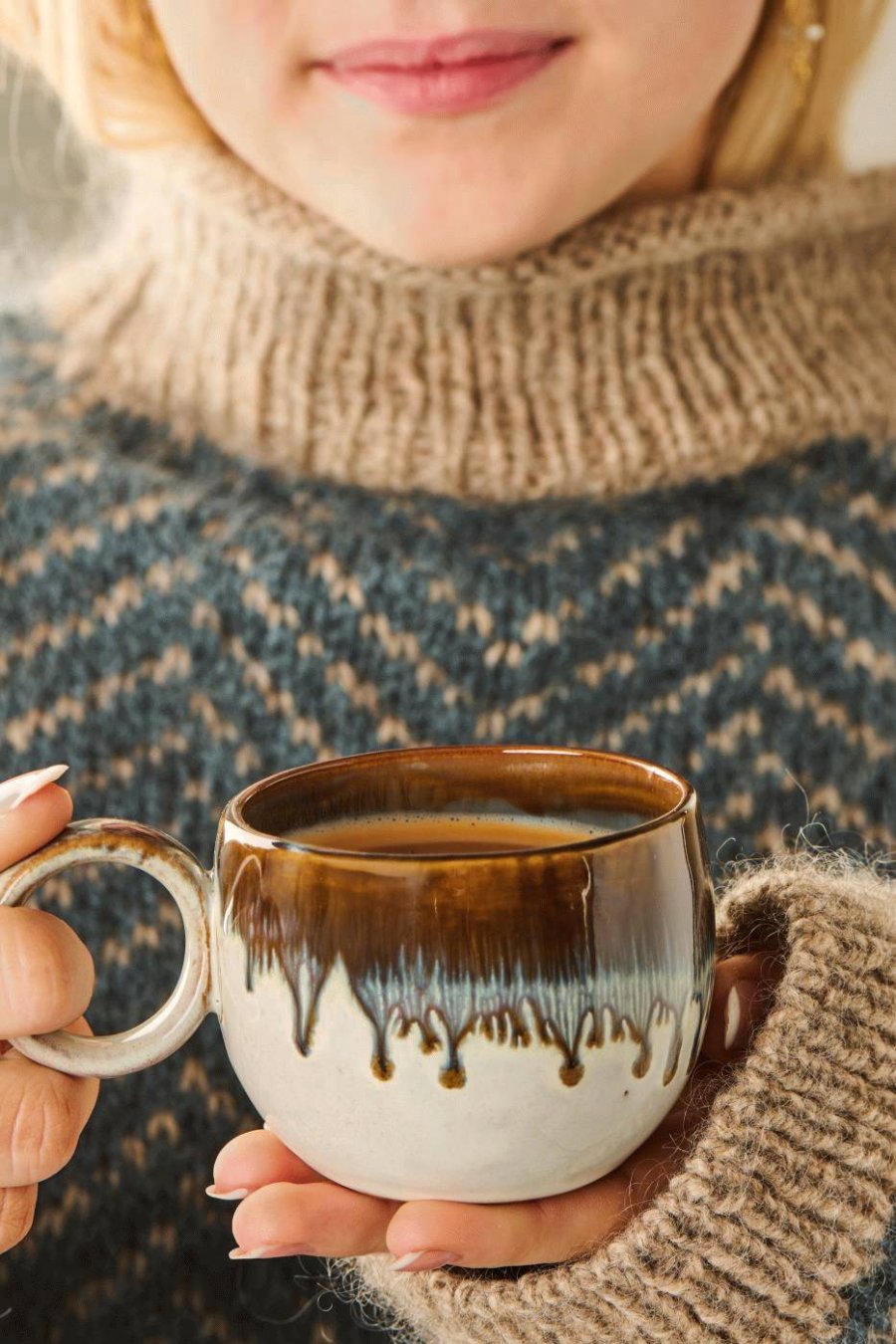 Ib Laursen Vallvik Becher 12 cl, Erdfarben/Blau