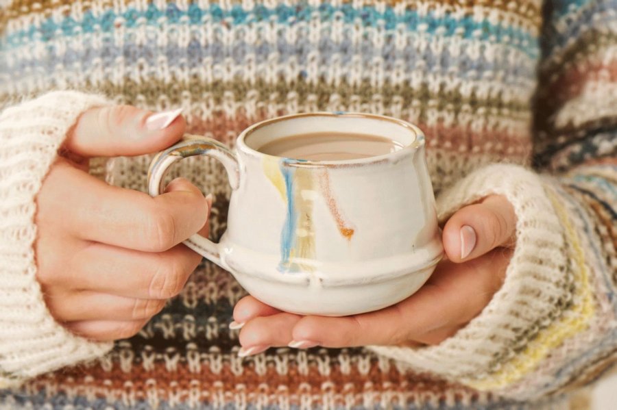 Ib Laursen Kalmar Becher 19 cl, Wei/Blau