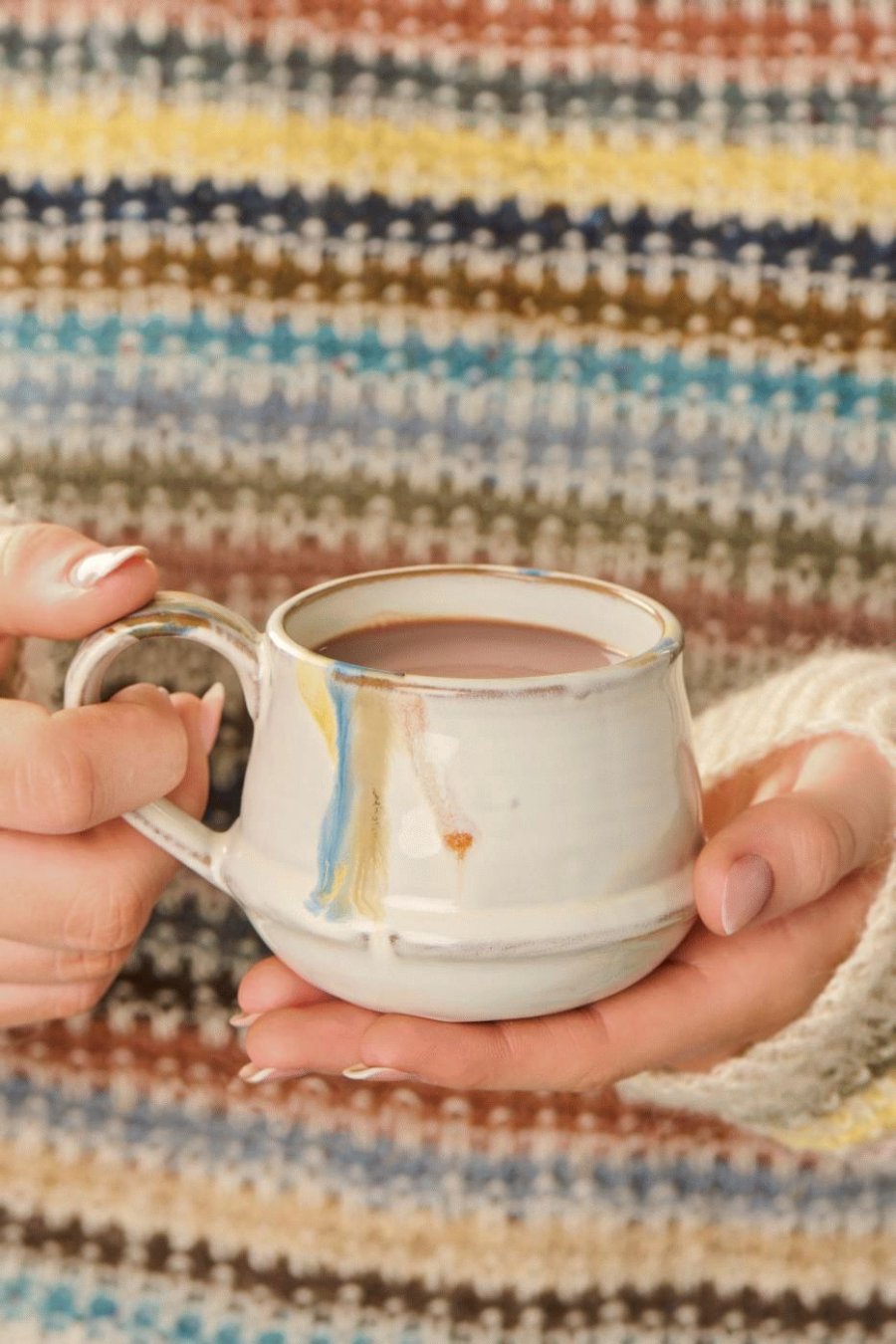 Ib Laursen Kalmar Becher 19 cl, Wei/Blau