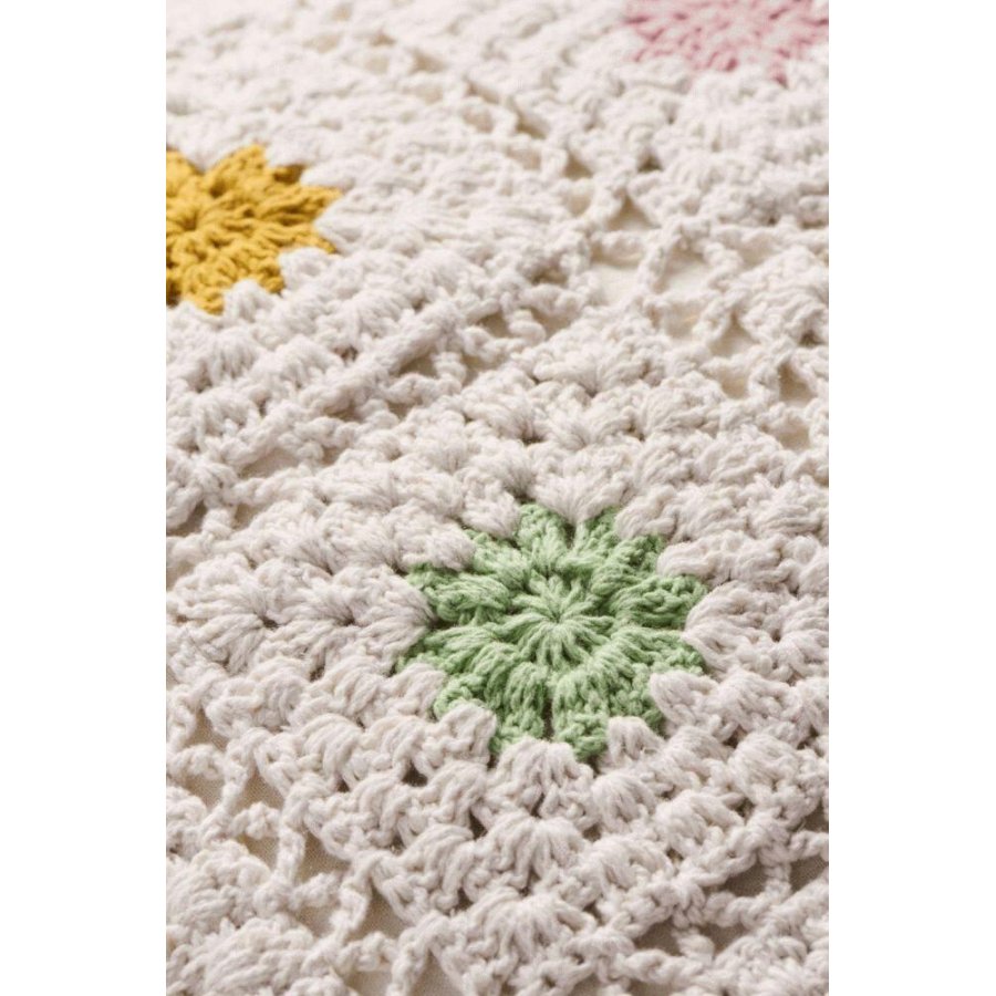 Ib Laursen Geh�kelte Kissenbezug 50x50 cm, Creme/Multi