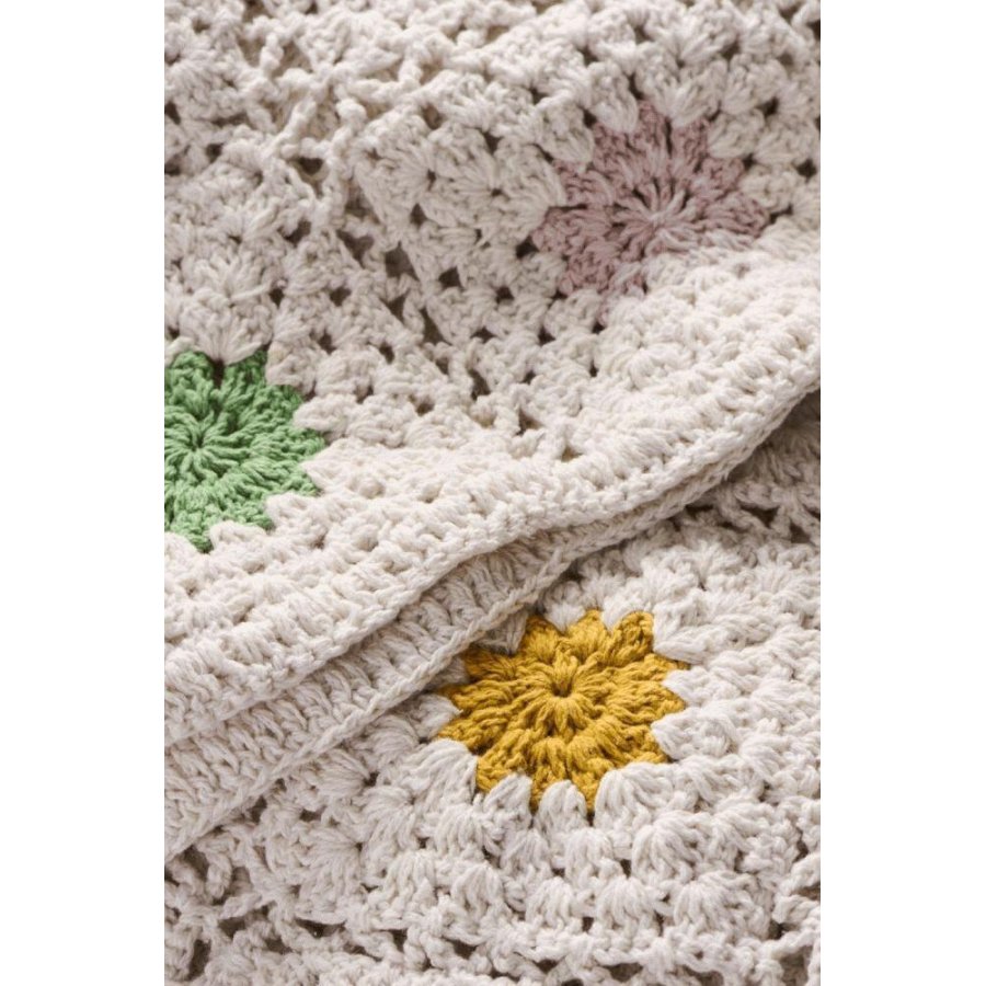 Ib Laursen Geh�kelte Decke 130x170 cm, Creme/Multi