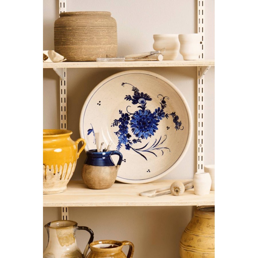 Ib Laursen Avignon Dekoschale 41 cm, Weiß/Blau