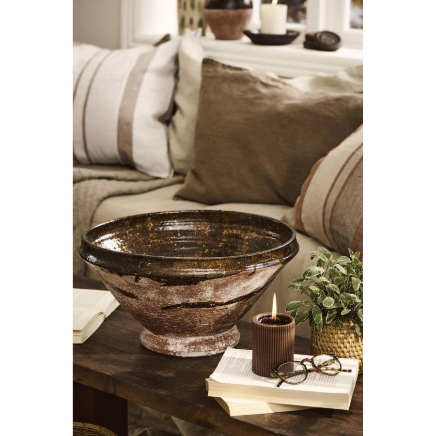 Ib Laursen Avignon Dekoschale 42 cm, Wei/Blau