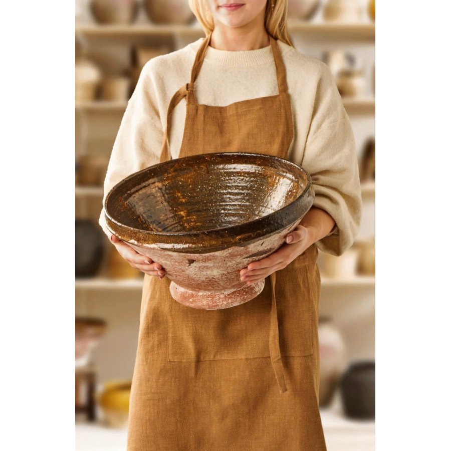 Ib Laursen Avignon Dekoschale 42 cm, Wei/Blau