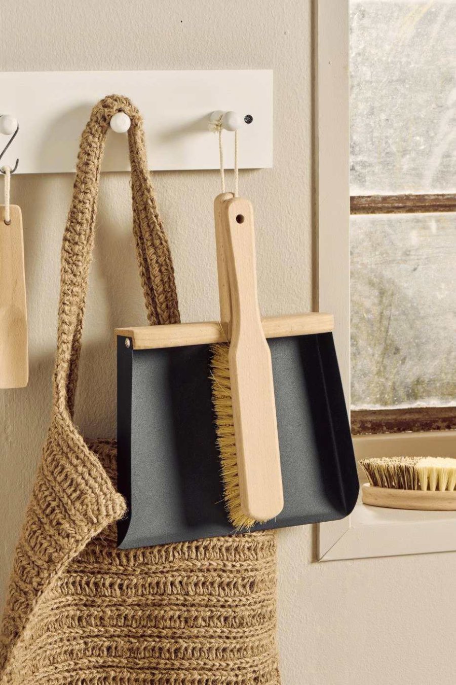 Ib Laursen Kehrschaufel und Besen 31 cm, Buche/Tampico