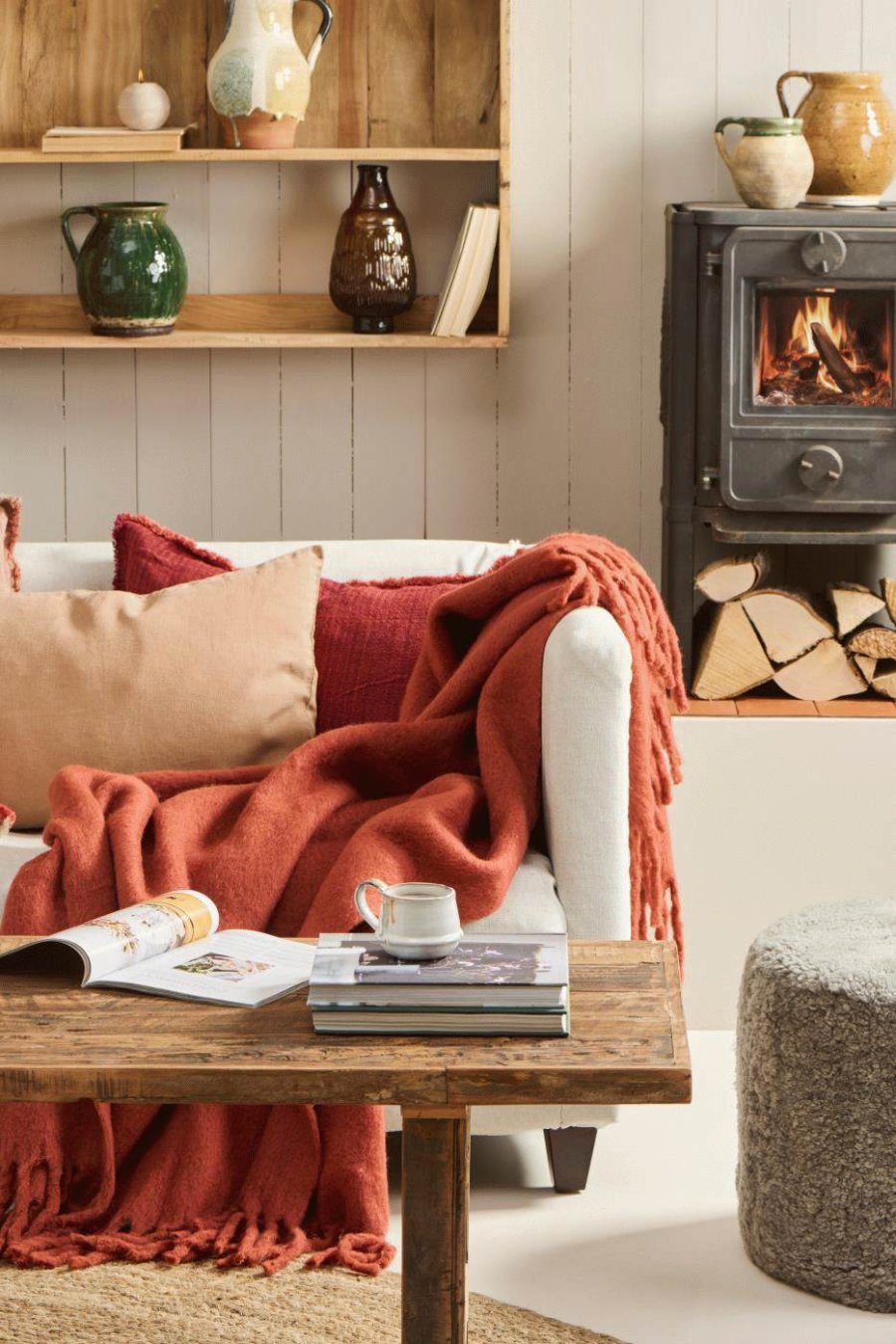 Ib Laursen Decke 130x170 cm, Rostfarben