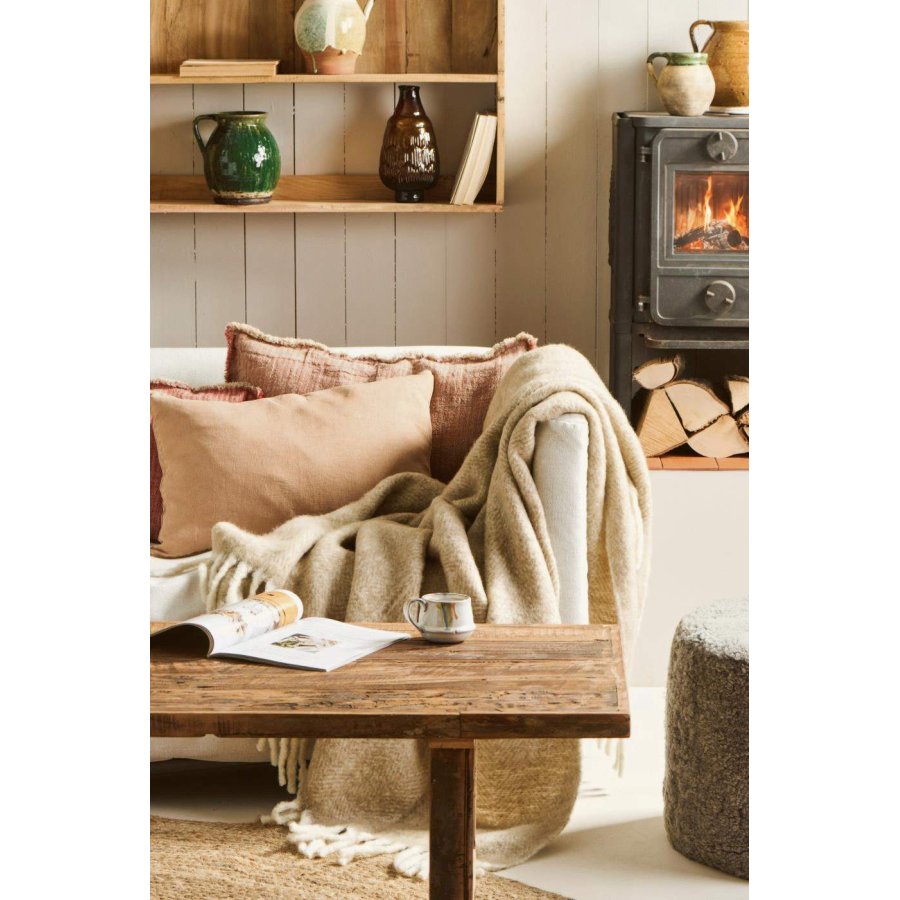 Ib Laursen Decke 130x170 cm, Sand Melange/Off White