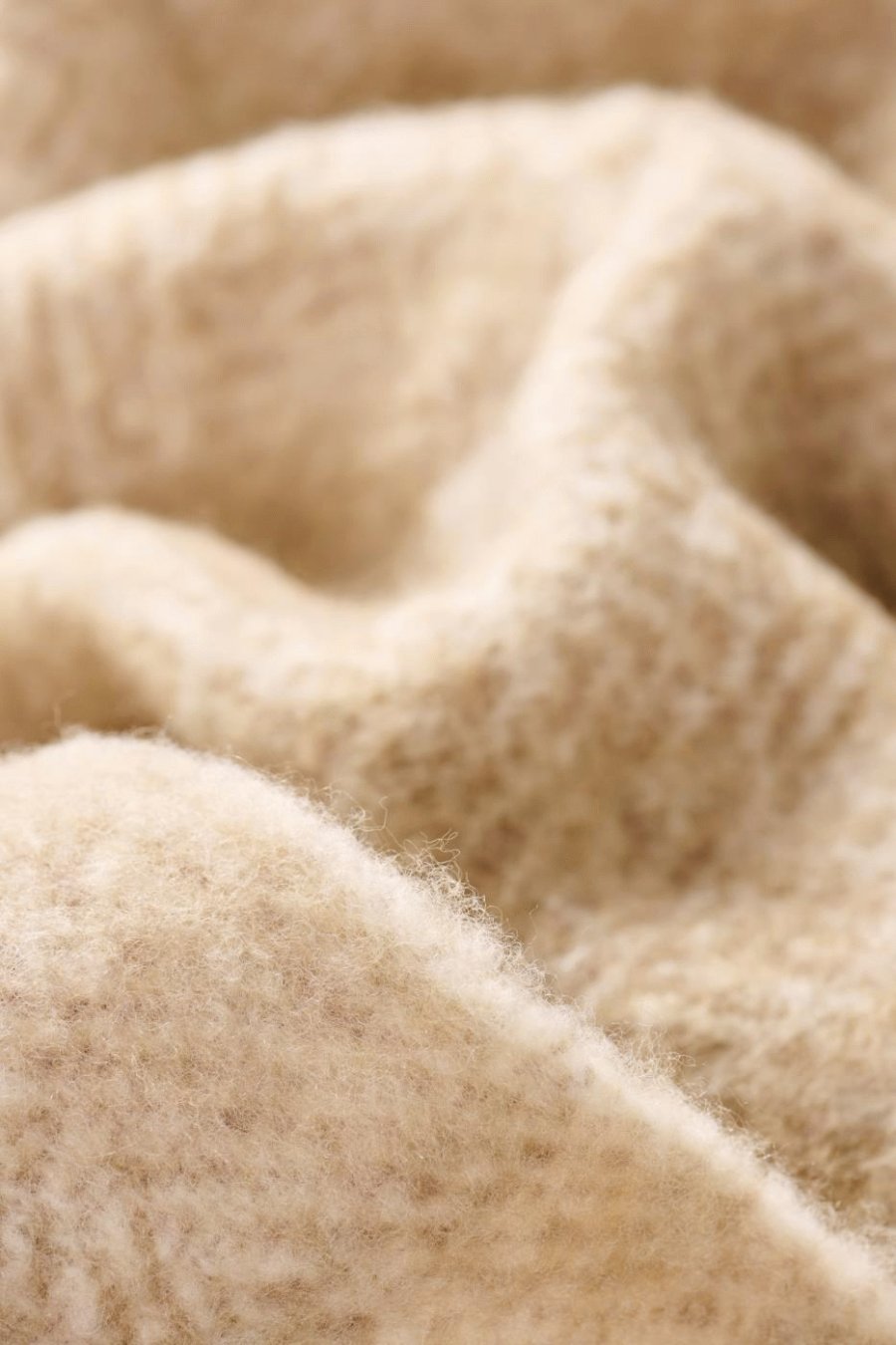 Ib Laursen Decke 130x170 cm, Sand Melange/Off White